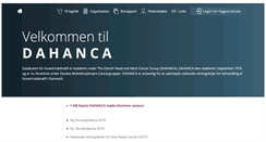Desktop Screenshot of dahanca.oncology.dk